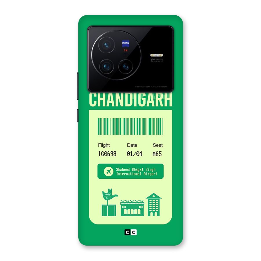 Chandigarh Boarding Pass Back Case for Vivo X80