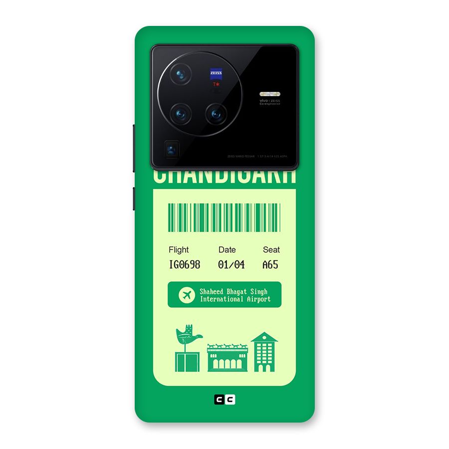 Chandigarh Boarding Pass Back Case for Vivo X80 Pro