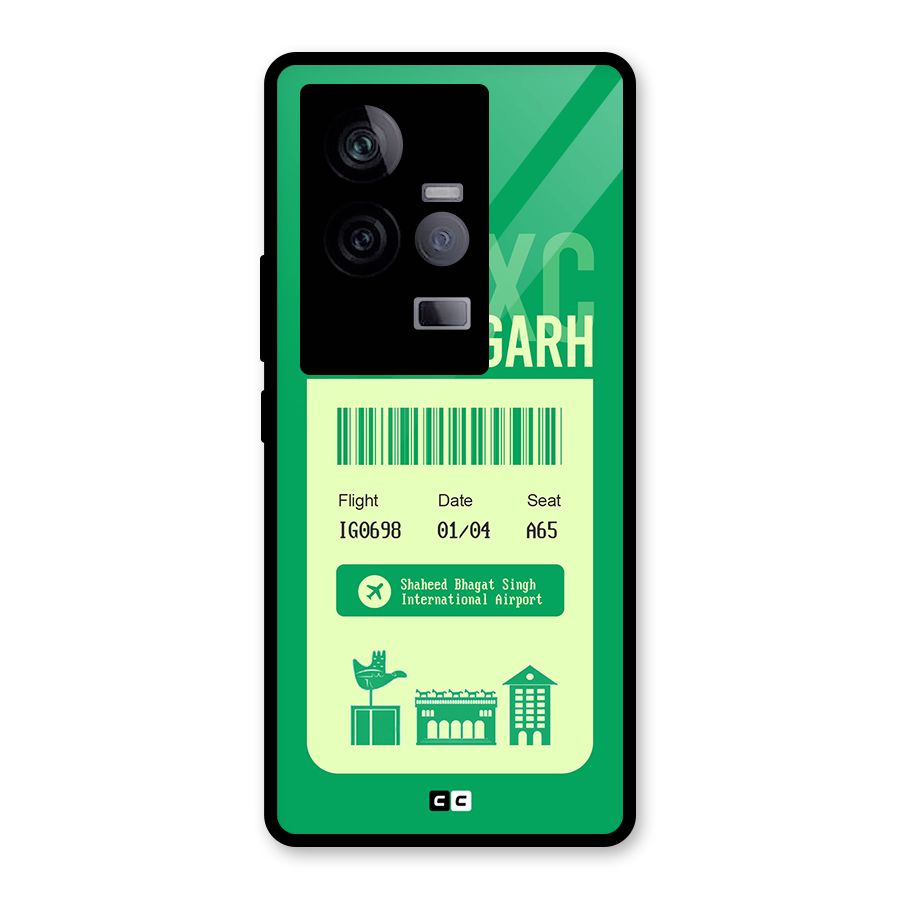 Chandigarh Boarding Pass Glass Back Case for Vivo iQOO 11 5G