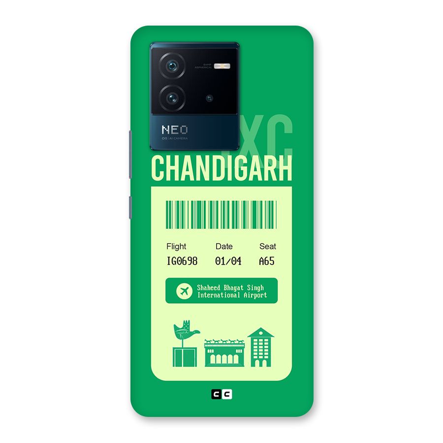 Chandigarh Boarding Pass Back Case for Vivo iQOO Neo 6 5G