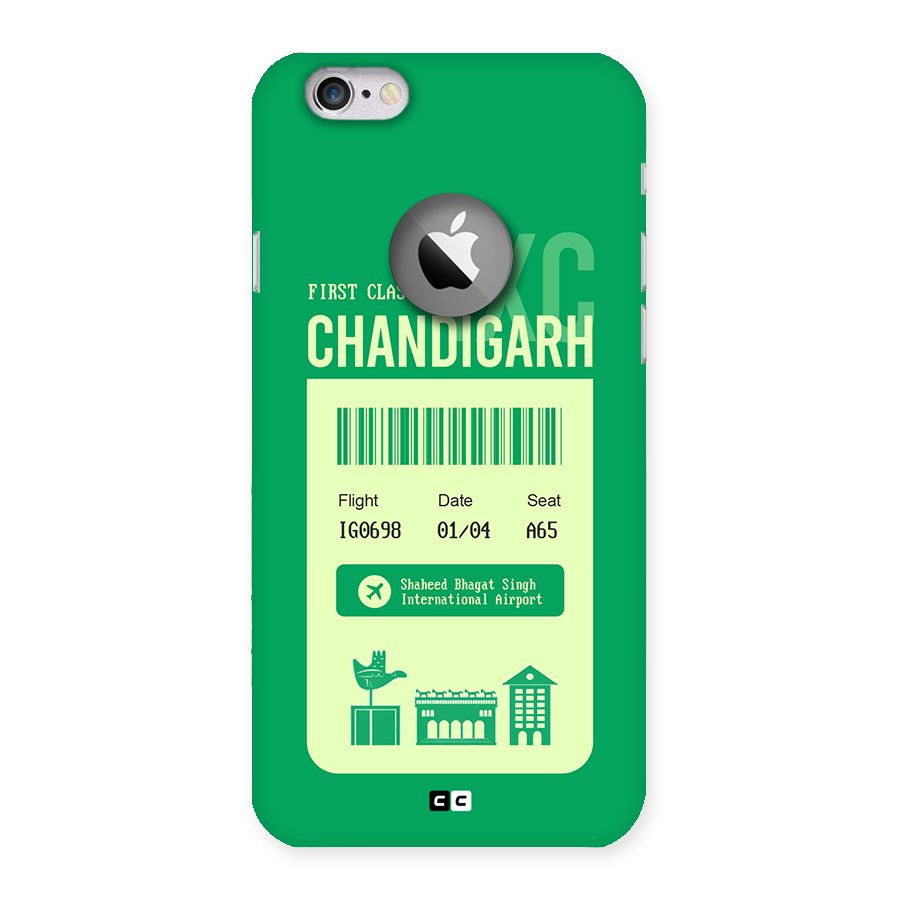 Chandigarh Boarding Pass Back Case for iPhone 6 Logo Cut