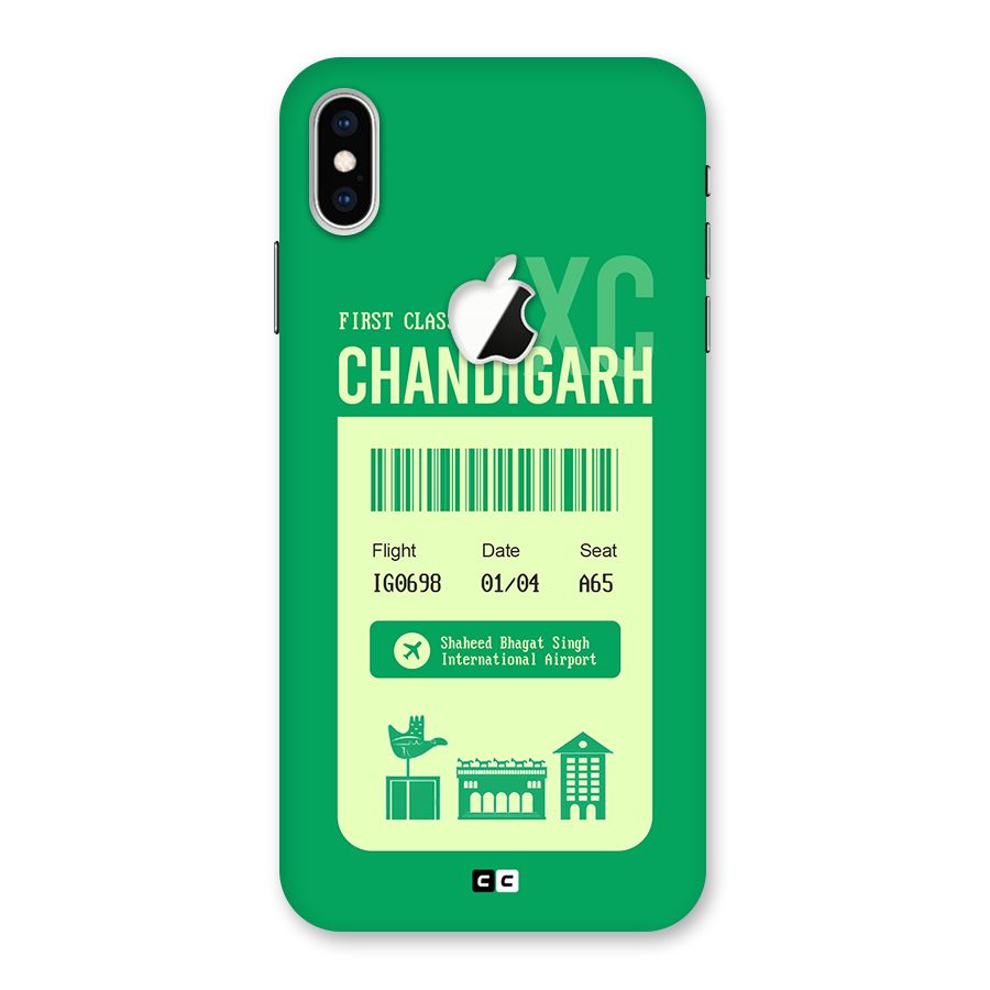 Chandigarh Boarding Pass Back Case for iPhone XS Max Apple Cut