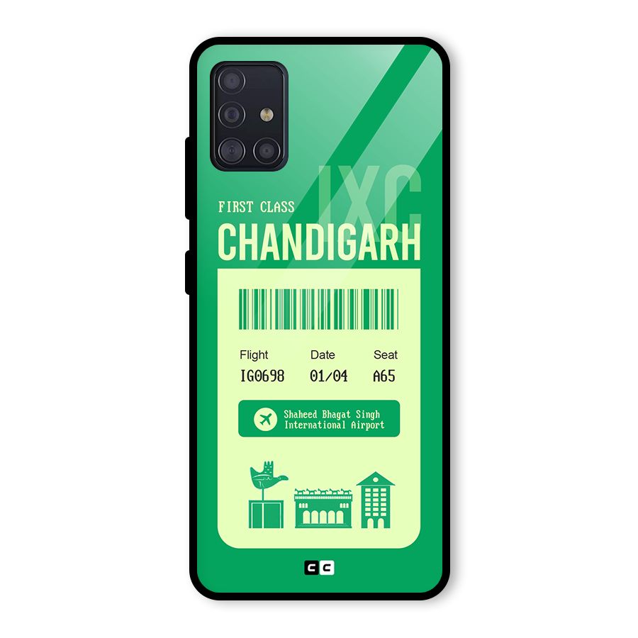 Chandigarh Boarding Pass Glass Back Case for Galaxy A51