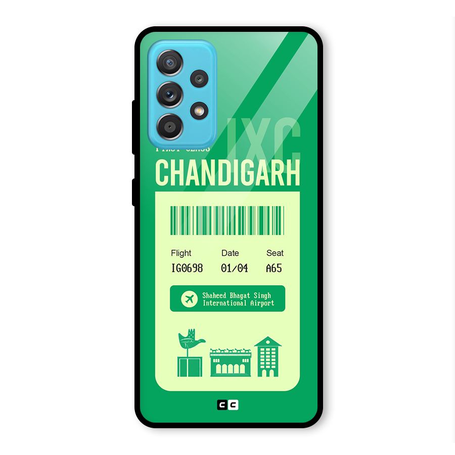 Chandigarh Boarding Pass Glass Back Case for Galaxy A52