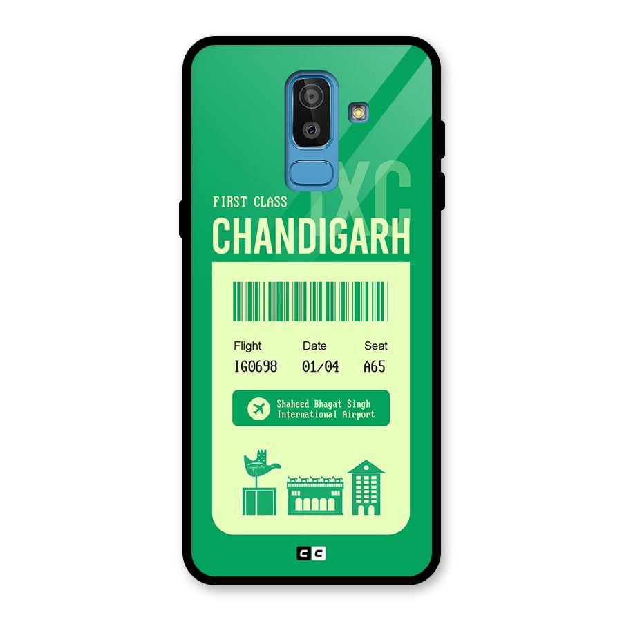 Chandigarh Boarding Pass Glass Back Case for Galaxy J8