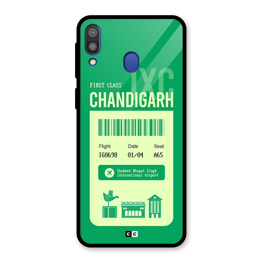 Chandigarh Boarding Pass Glass Back Case for Galaxy M20