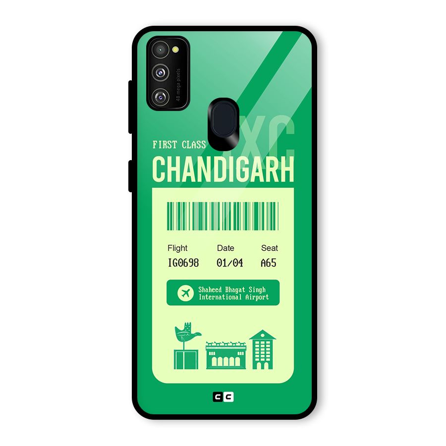 Chandigarh Boarding Pass Glass Back Case for Galaxy M30s