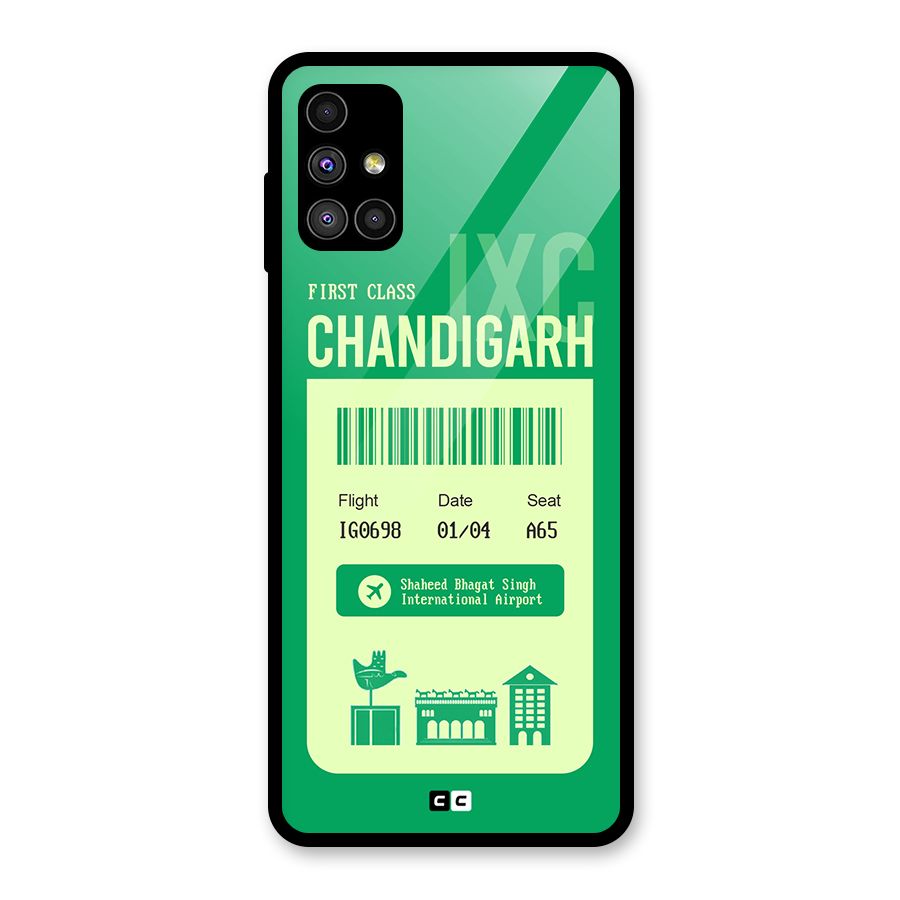 Chandigarh Boarding Pass Glass Back Case for Galaxy M51