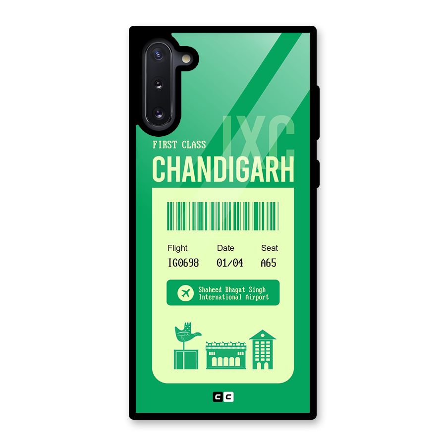 Chandigarh Boarding Pass Glass Back Case for Galaxy Note 10