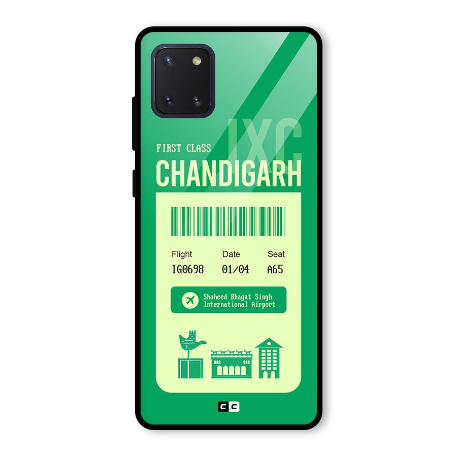 Chandigarh Boarding Pass Glass Back Case for Galaxy Note 10 Lite