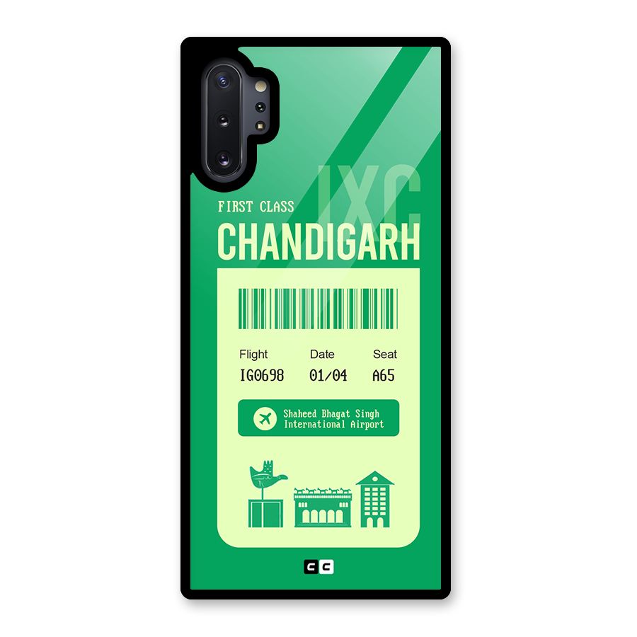 Chandigarh Boarding Pass Glass Back Case for Galaxy Note 10 Plus