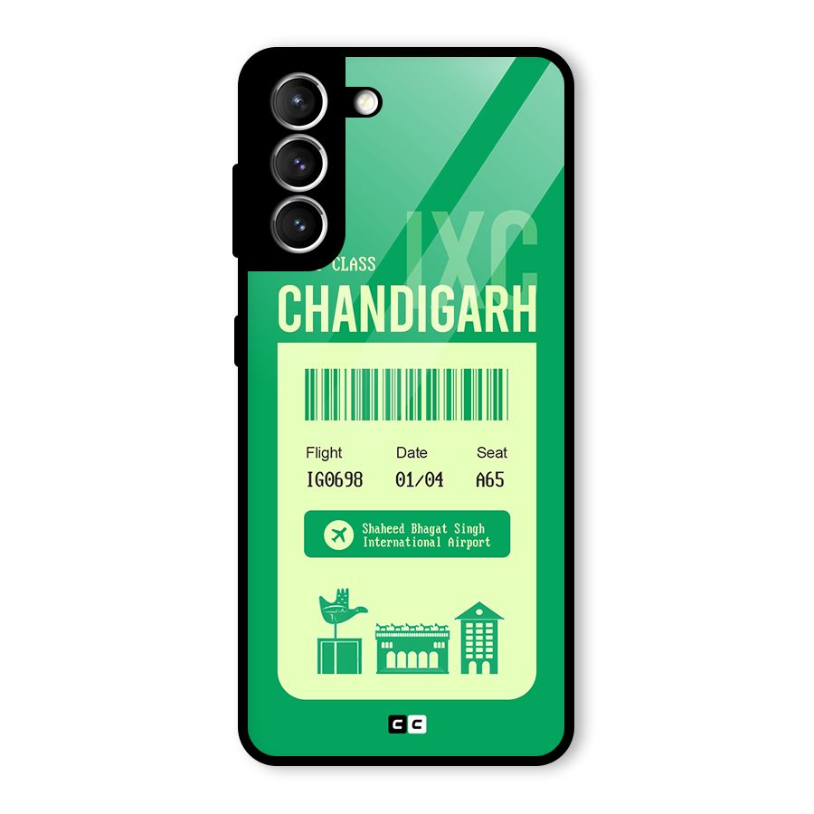 Chandigarh Boarding Pass Glass Back Case for Galaxy S21 5G
