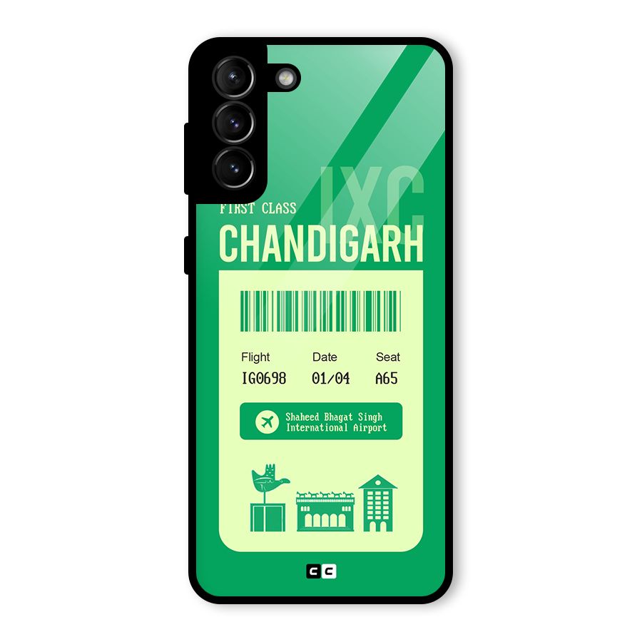Chandigarh Boarding Pass Glass Back Case for Galaxy S21 Plus