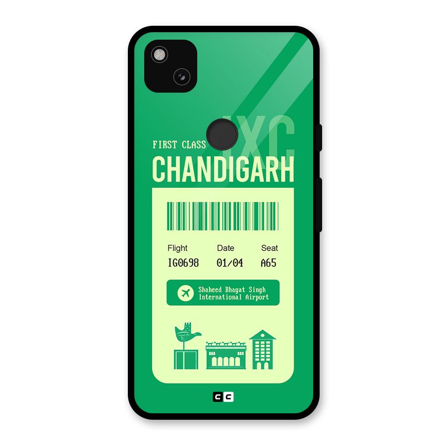 Chandigarh Boarding Pass Glass Back Case for Google Pixel 4a
