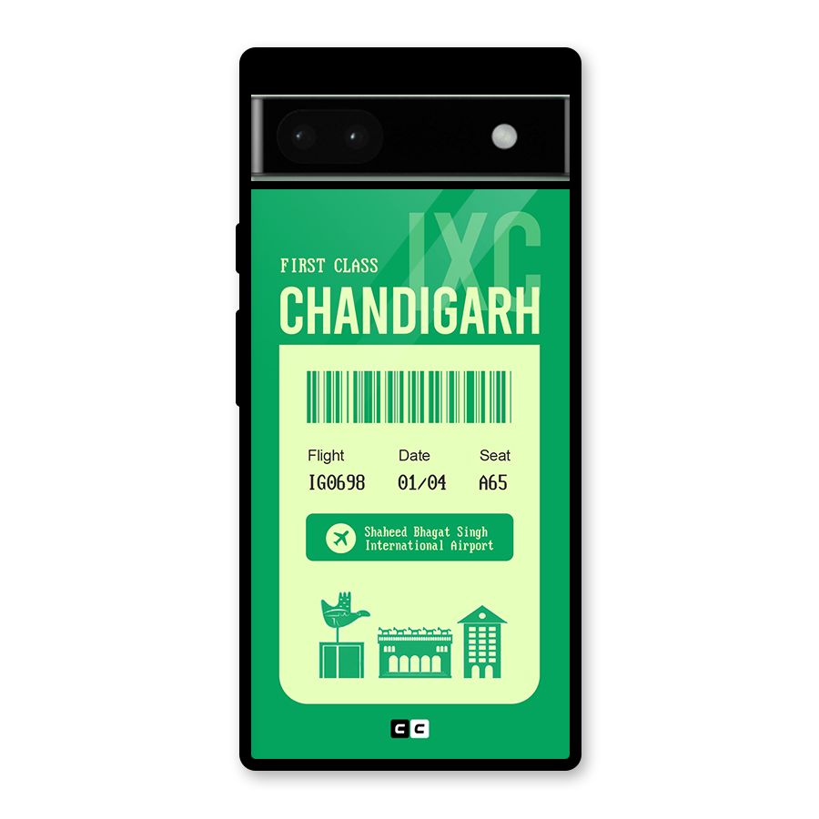 Chandigarh Boarding Pass Glass Back Case for Google Pixel 6a