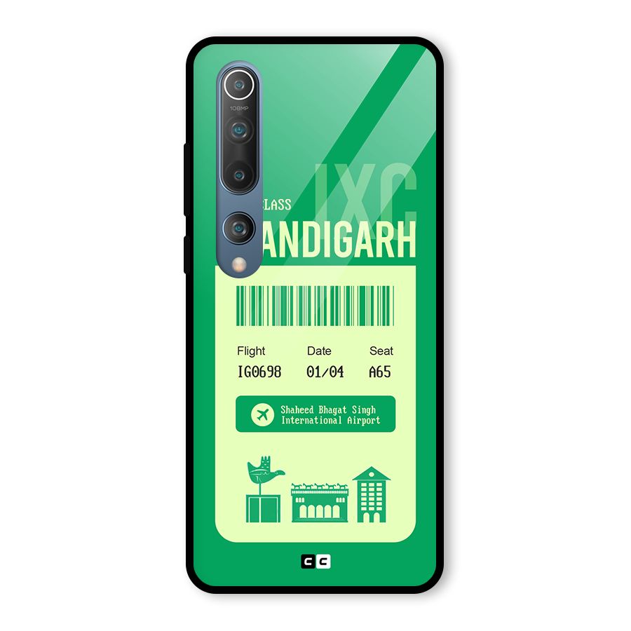 Chandigarh Boarding Pass Glass Back Case for Mi 10