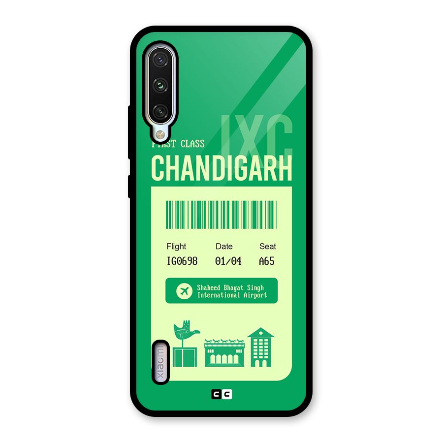 Chandigarh Boarding Pass Glass Back Case for Mi A3