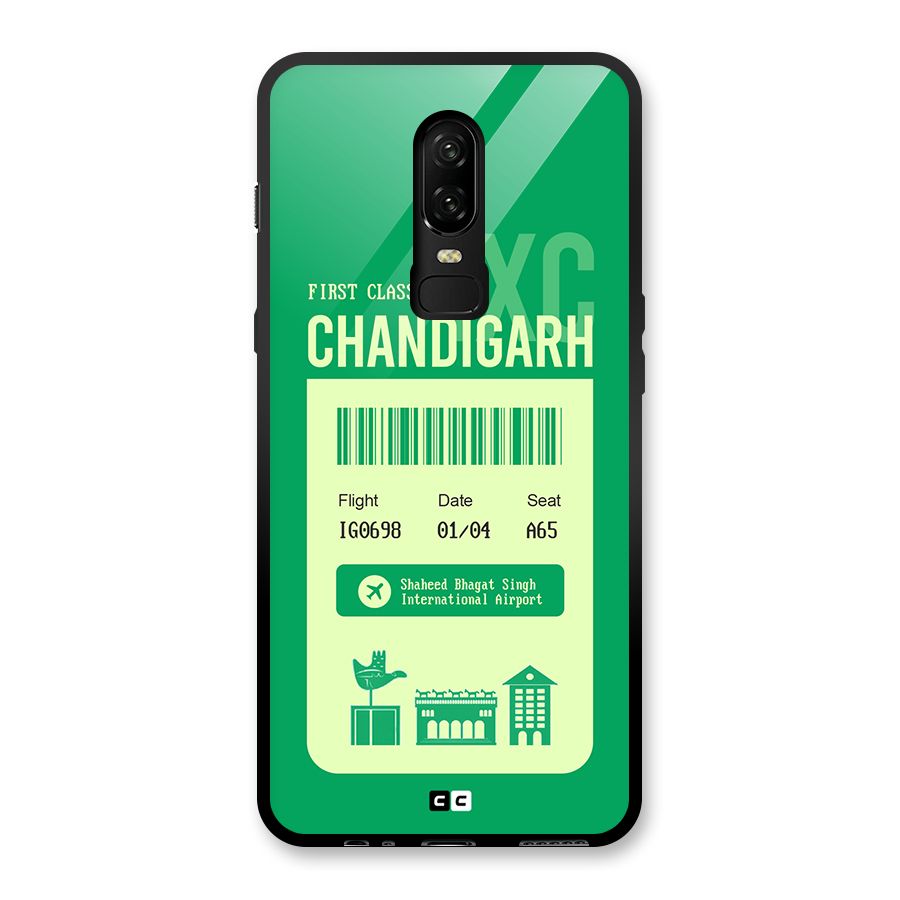Chandigarh Boarding Pass Glass Back Case for OnePlus 6