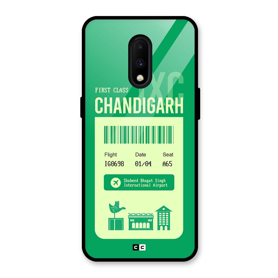 Chandigarh Boarding Pass Glass Back Case for OnePlus 7