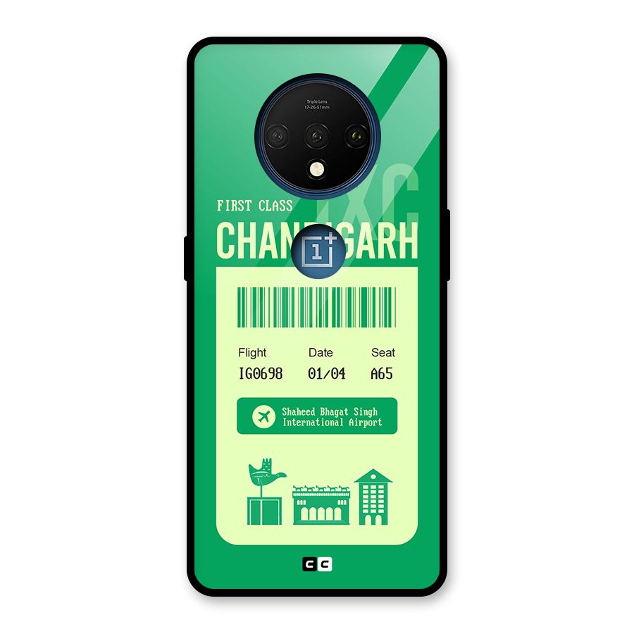 Chandigarh Boarding Pass Glass Back Case for OnePlus 7T