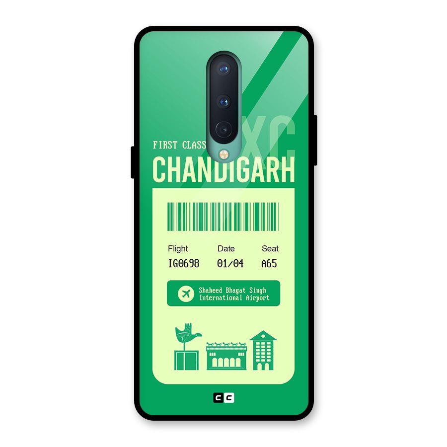 Chandigarh Boarding Pass Glass Back Case for OnePlus 8