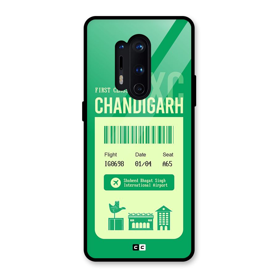Chandigarh Boarding Pass Glass Back Case for OnePlus 8 Pro