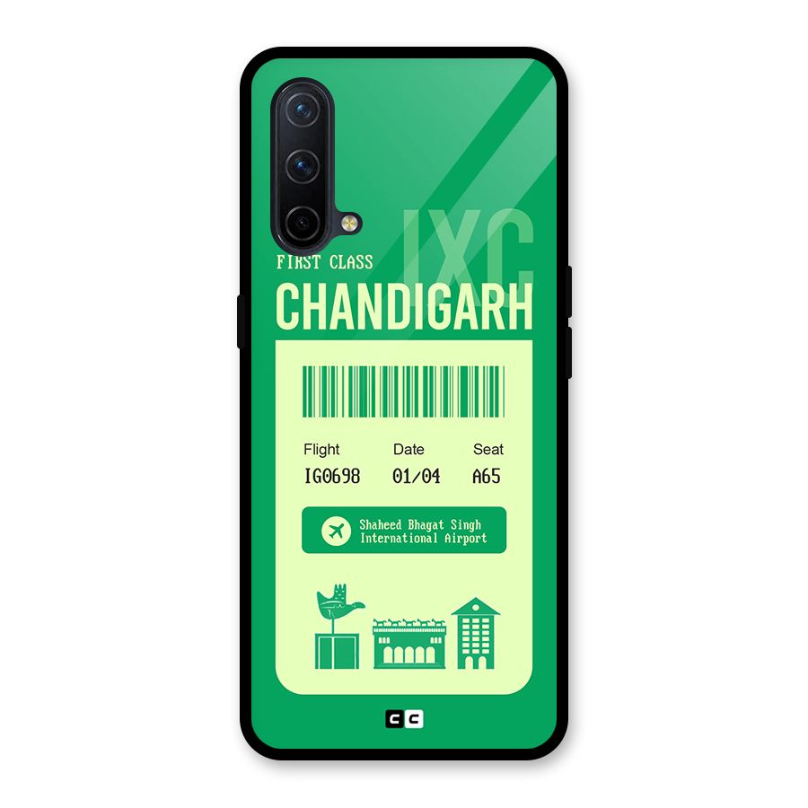 Chandigarh Boarding Pass Glass Back Case for OnePlus Nord CE 5G