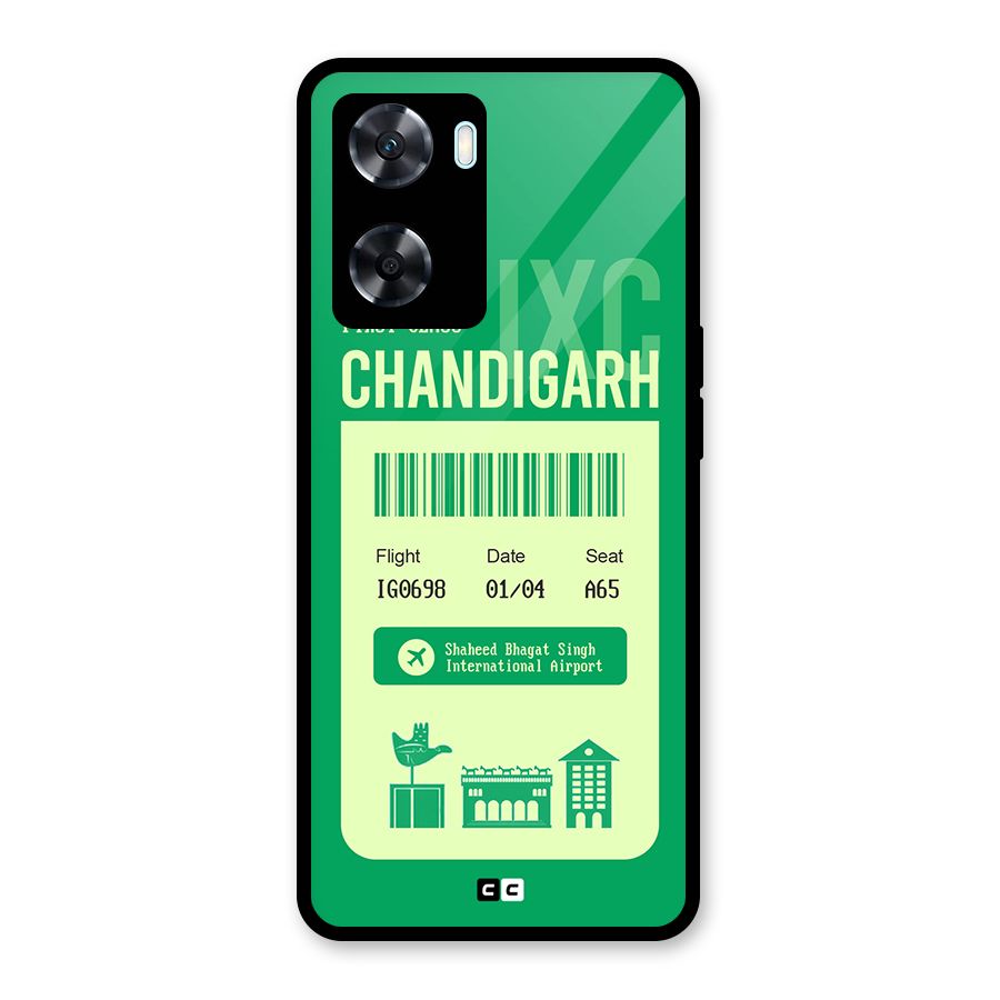 Chandigarh Boarding Pass Glass Back Case for Oppo A77