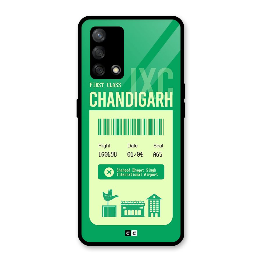 Chandigarh Boarding Pass Glass Back Case for Oppo F19