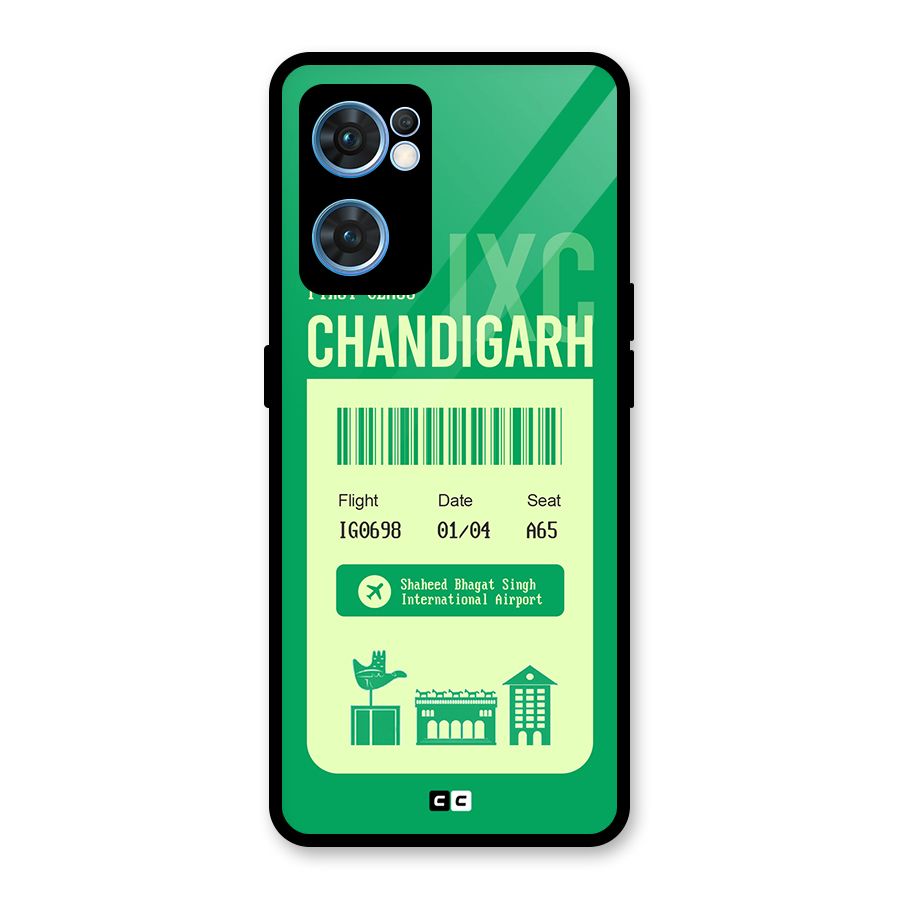 Chandigarh Boarding Pass Glass Back Case for Oppo Reno7 5G