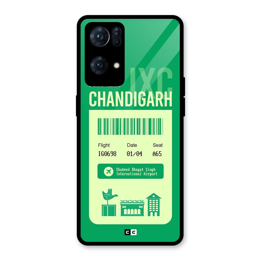 Chandigarh Boarding Pass Glass Back Case for Oppo Reno7 Pro 5G