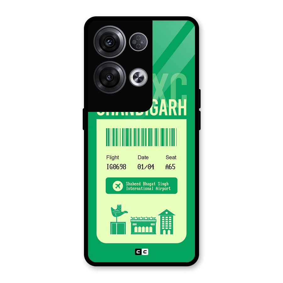 Chandigarh Boarding Pass Glass Back Case for Oppo Reno8 Pro 5G