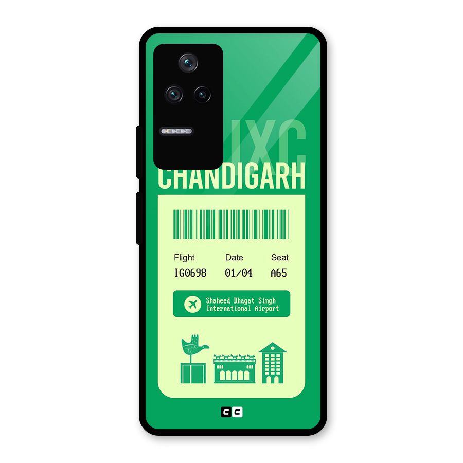 Chandigarh Boarding Pass Glass Back Case for Poco F4 5G