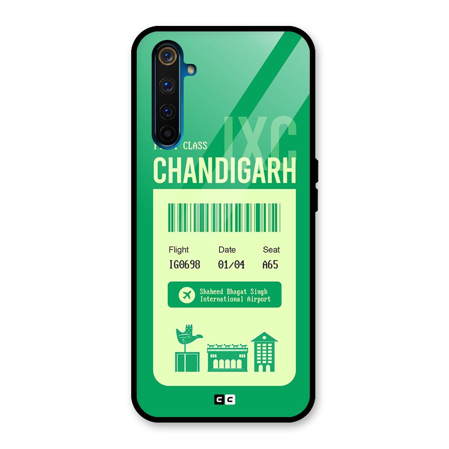 Chandigarh Boarding Pass Glass Back Case for Realme 6 Pro