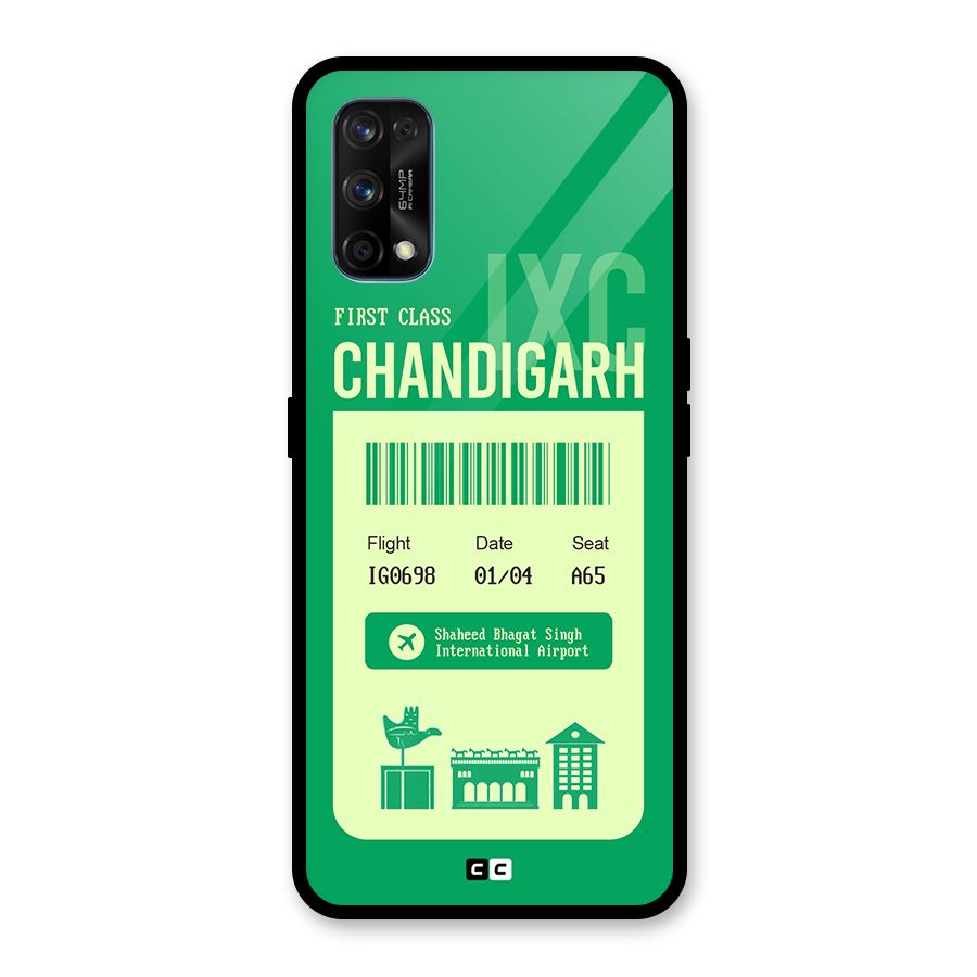 Chandigarh Boarding Pass Glass Back Case for Realme 7 Pro