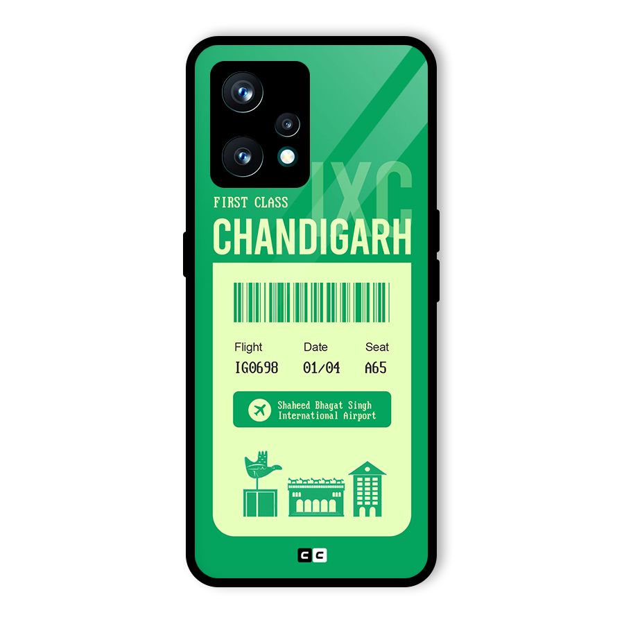 Chandigarh Boarding Pass Glass Back Case for Realme 9 Pro Plus 5G