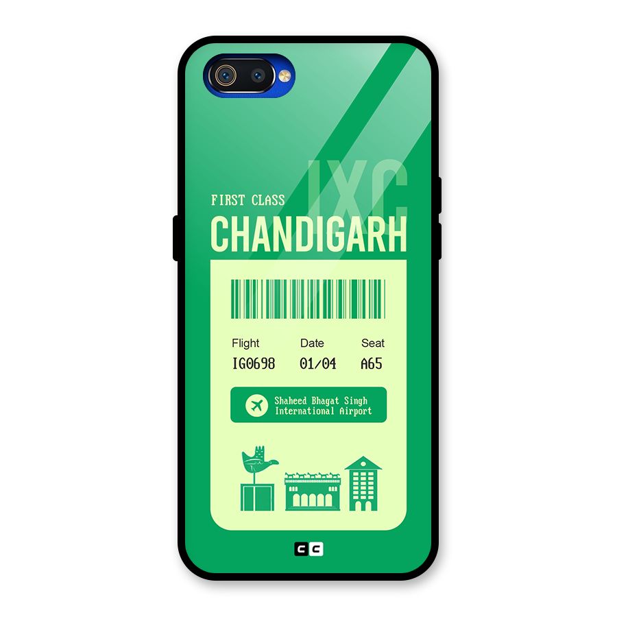 Chandigarh Boarding Pass Glass Back Case for Realme C2