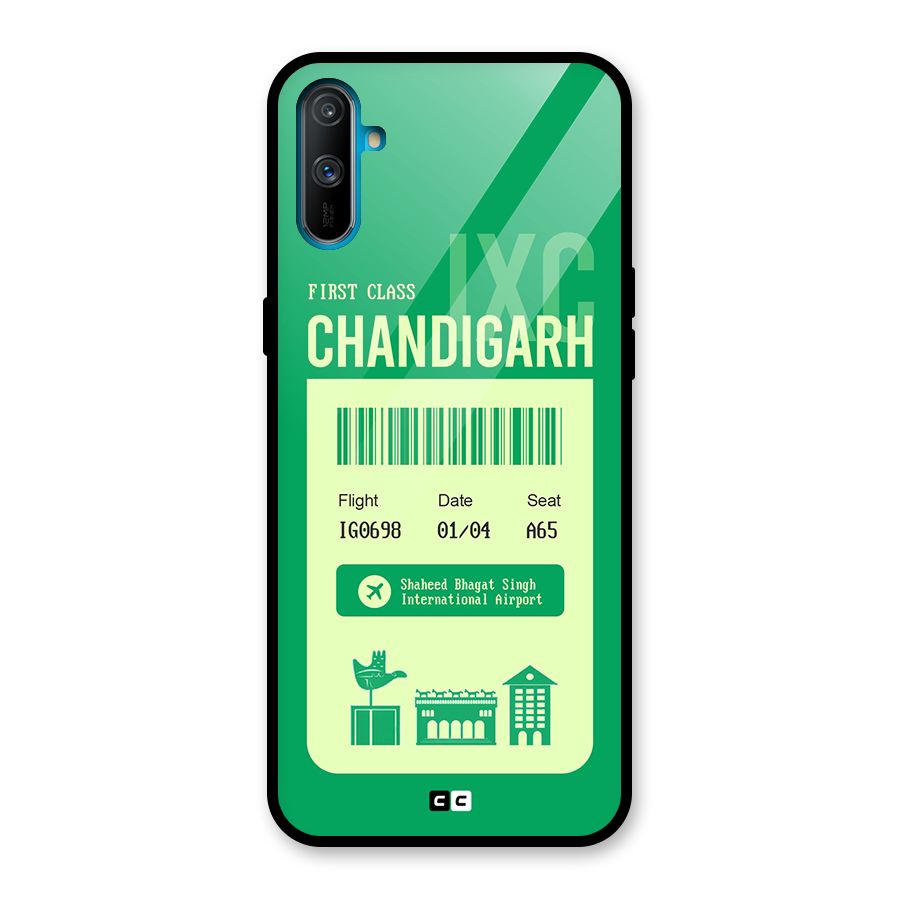 Chandigarh Boarding Pass Glass Back Case for Realme C3