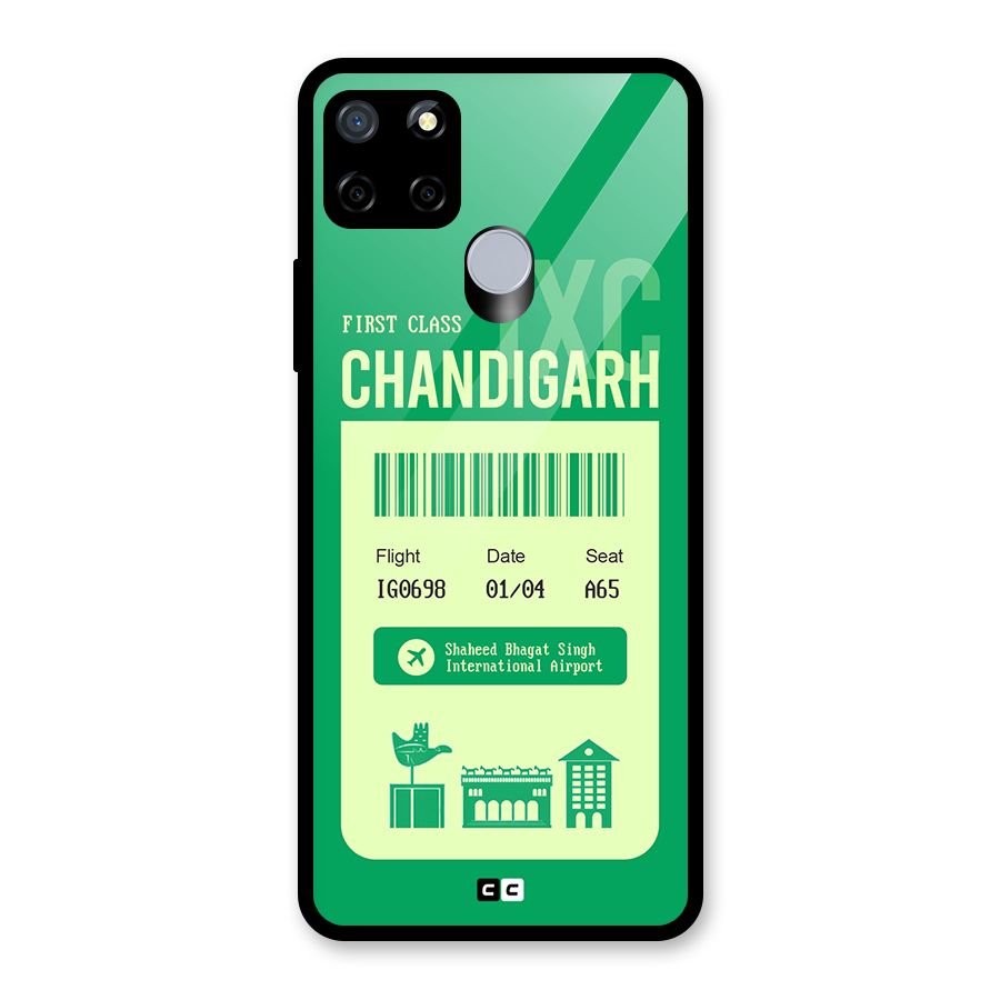 Chandigarh Boarding Pass Glass Back Case for Realme Narzo 30A