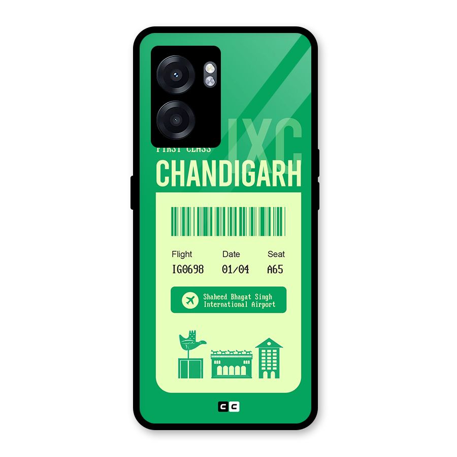 Chandigarh Boarding Pass Glass Back Case for Realme Narzo 50 5G