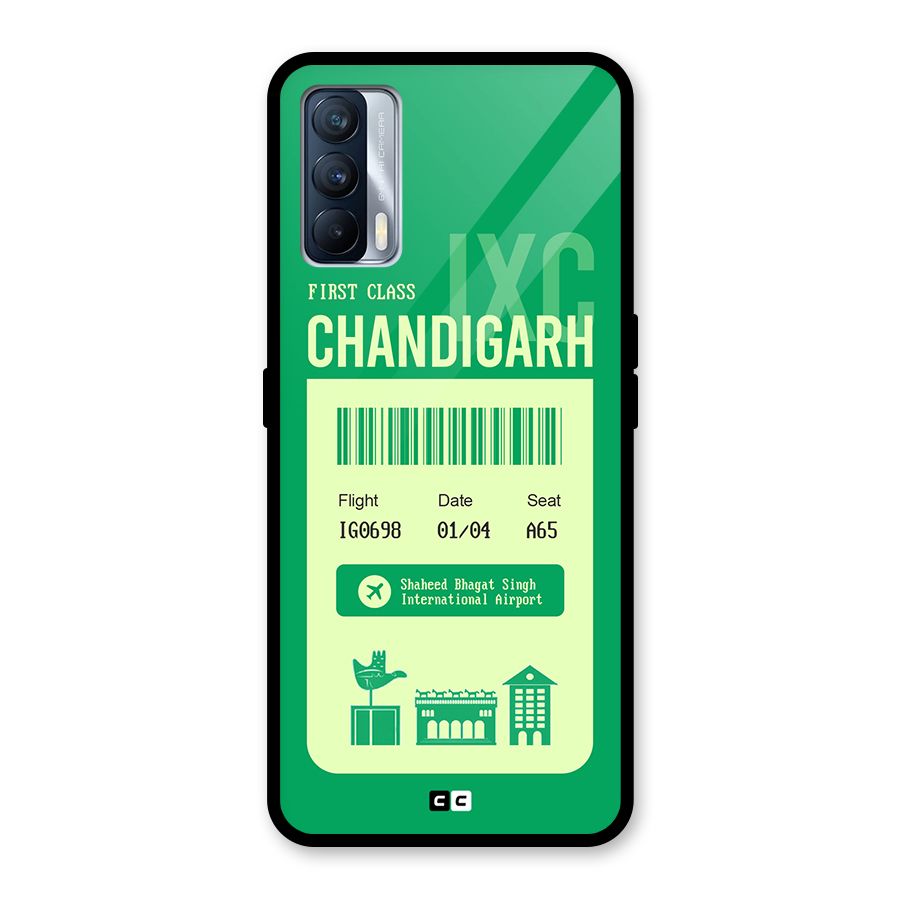 Chandigarh Boarding Pass Glass Back Case for Realme X7