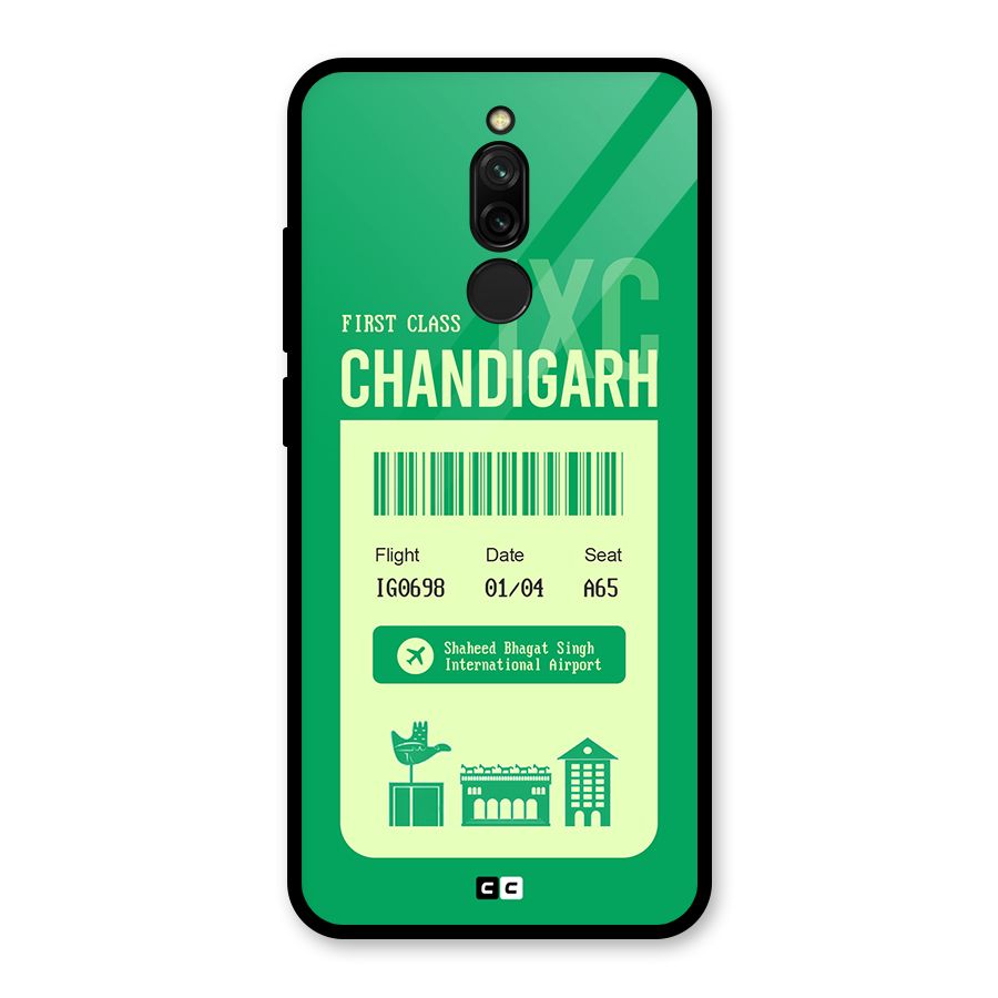 Chandigarh Boarding Pass Glass Back Case for Redmi 8