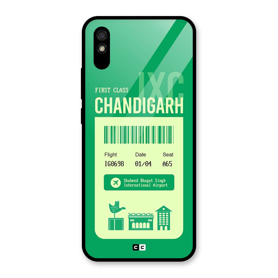 Chandigarh Boarding Pass Glass Back Case for Redmi 9i