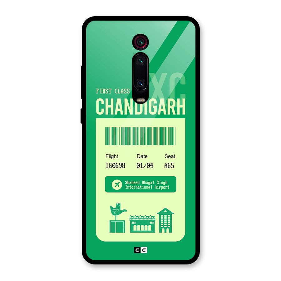 Chandigarh Boarding Pass Glass Back Case for Redmi K20