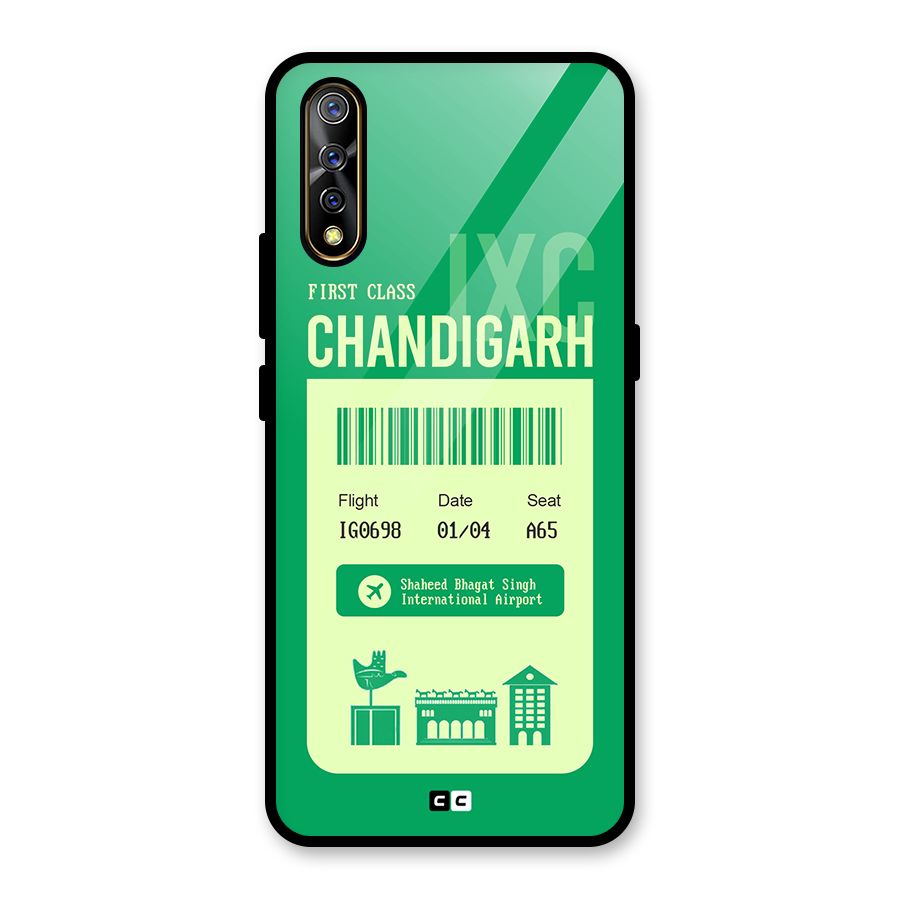 Chandigarh Boarding Pass Glass Back Case for Vivo S1