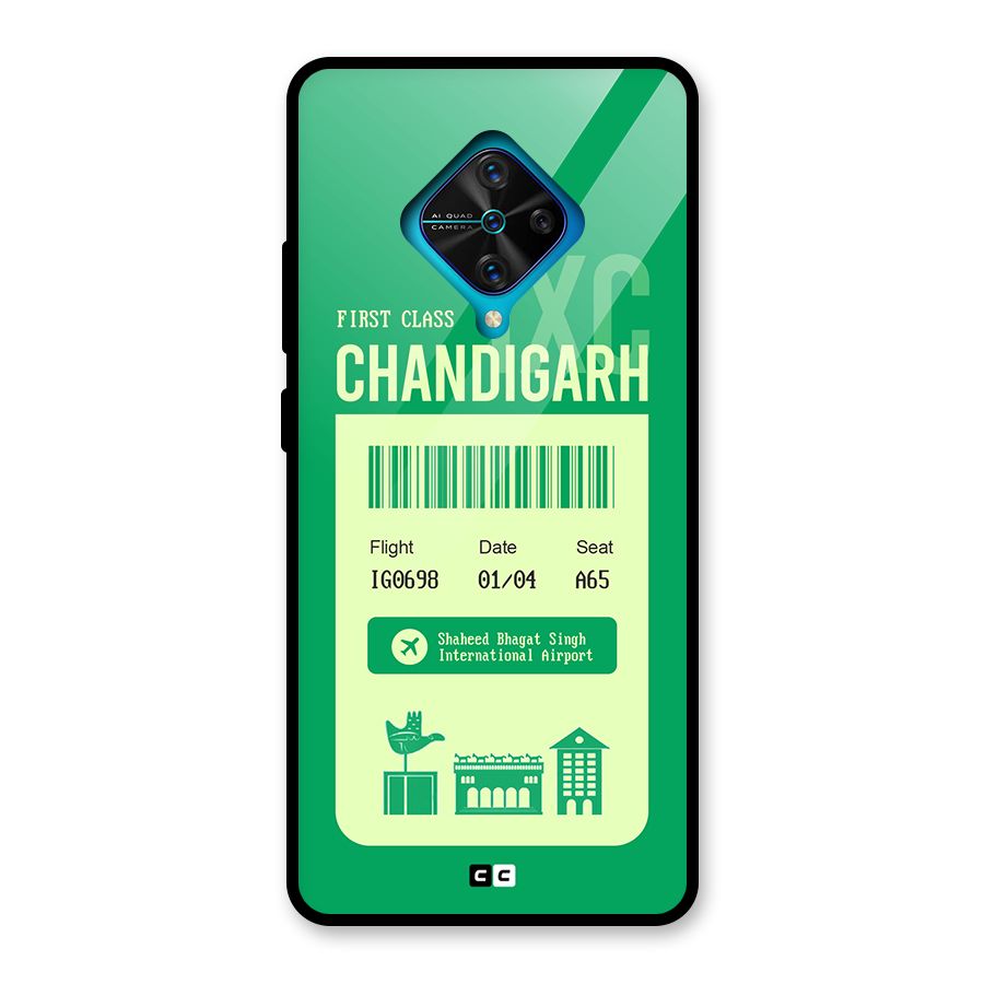 Chandigarh Boarding Pass Glass Back Case for Vivo S1 Pro