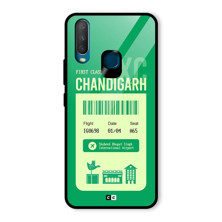 Chandigarh Boarding Pass Glass Back Case for Vivo U10