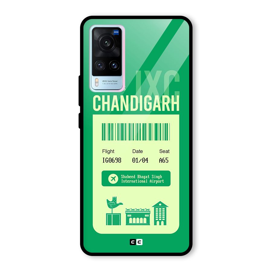 Chandigarh Boarding Pass Glass Back Case for Vivo X60