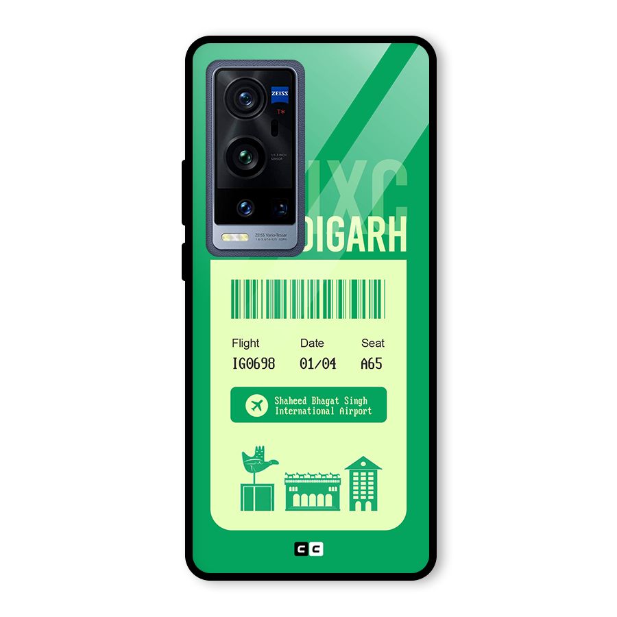 Chandigarh Boarding Pass Glass Back Case for Vivo X60 Pro Plus