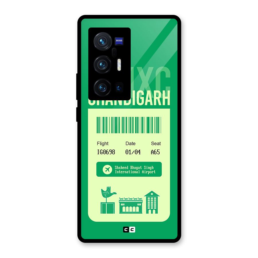 Chandigarh Boarding Pass Glass Back Case for Vivo X70 Pro Plus